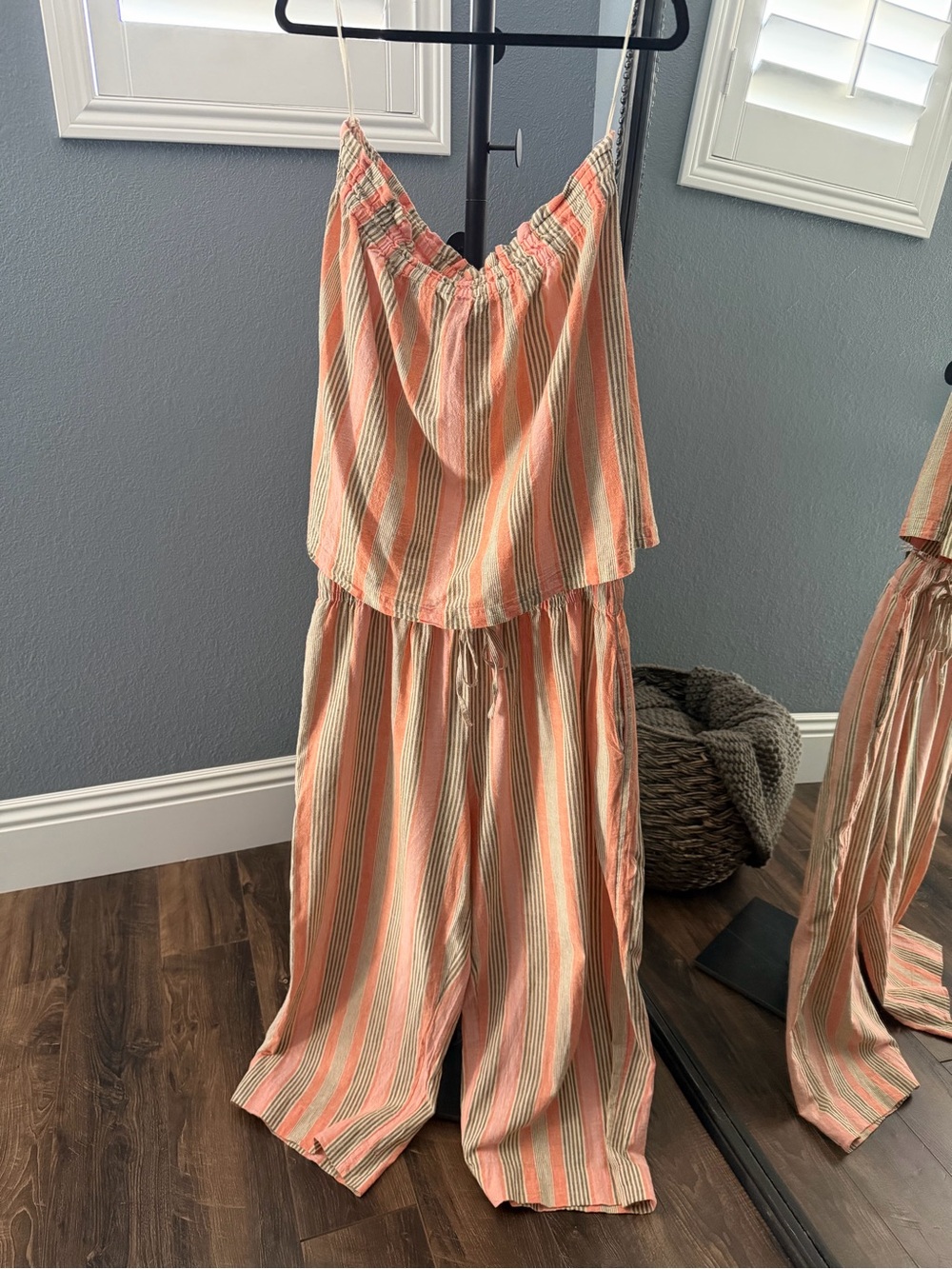 Free People Corfu Striped Cotton-Linen Set in Canyon Stripe - Picture 5 of 9